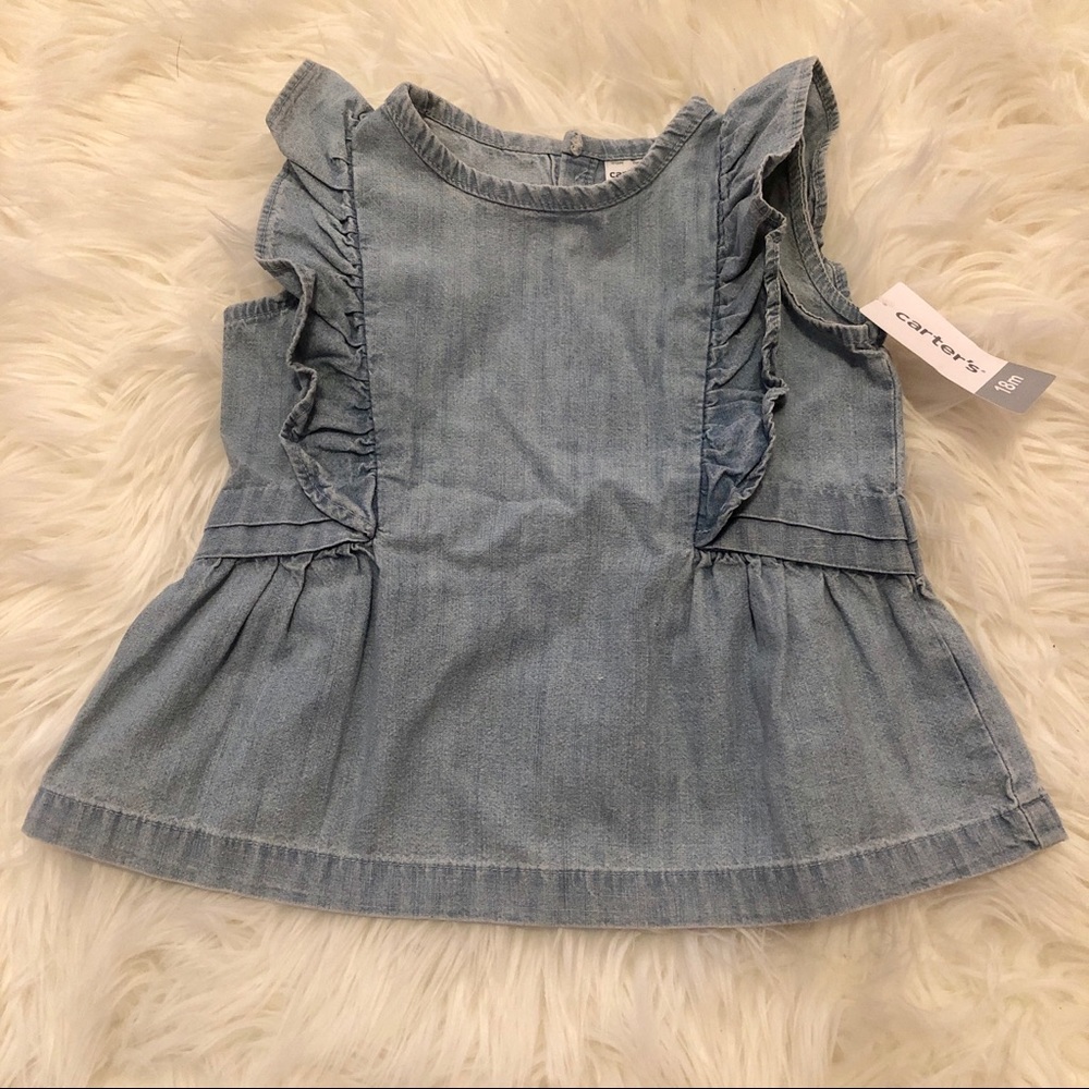 Carters Girls 18m Chambray Shirt